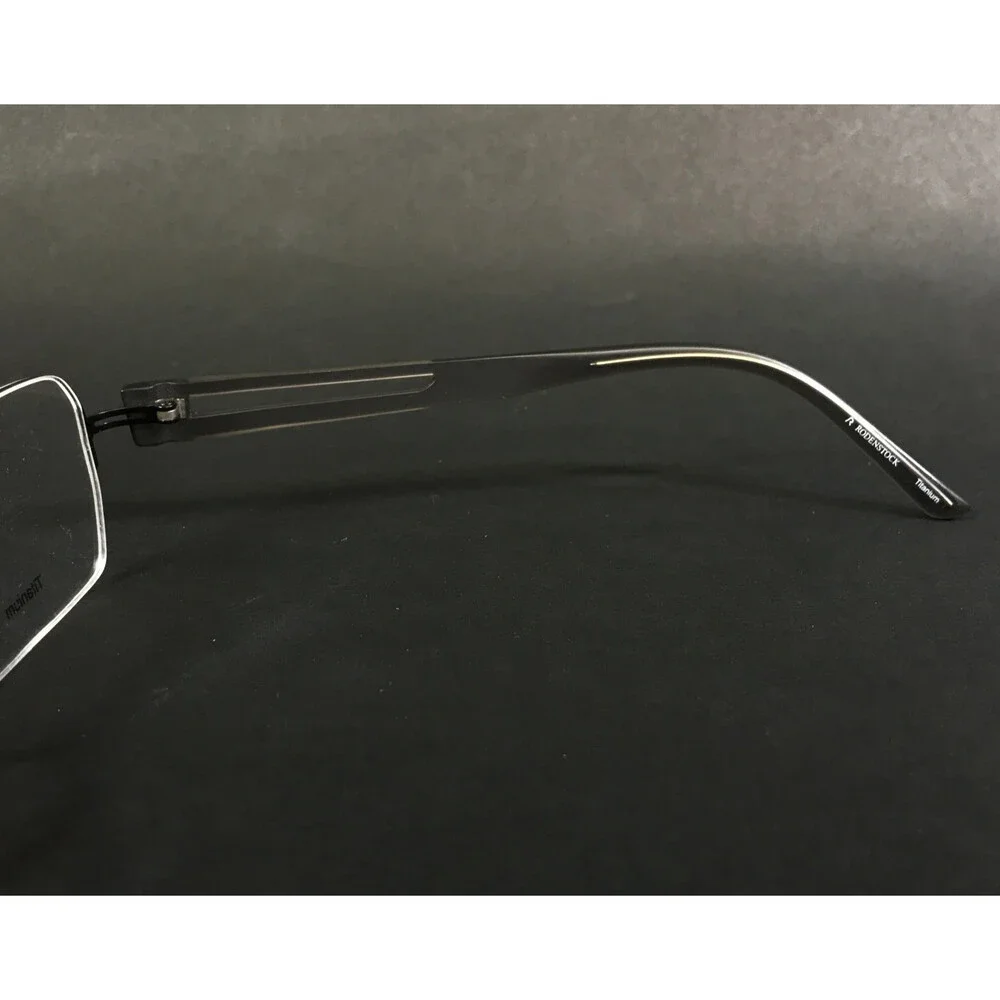 Rodenstock Eyeglasses Frames R4890 A Black Gray Half Rim Rectangle 52-17-135